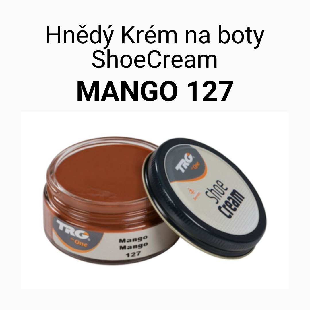 HNĚDÝ KRÉM NA BOTY SHOE CREAM MANGO 127